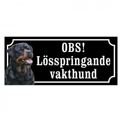 Rottweiler gammaldags stil emaljskylt hund