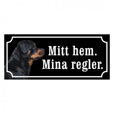 Rottweiler gammaldags stil emaljskylt hund