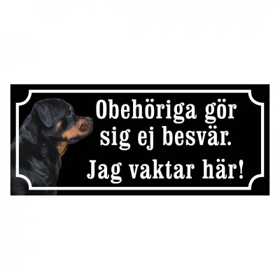Rottweiler gammaldags stil emaljskylt hund