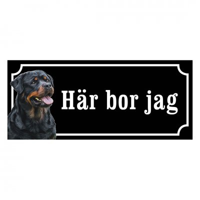 Rottweiler gammaldags stil emaljskylt hund