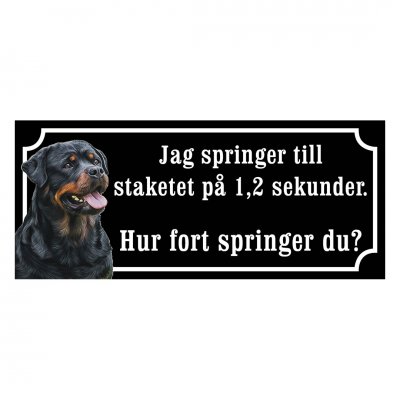 Rottweiler gammaldags stil emaljskylt hund