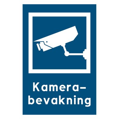 Kamerabevakning övervakningskamera skylt