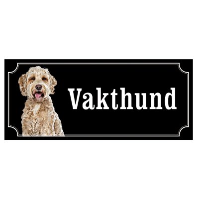 labradoodle skylt i gammaldagsstil vakthund