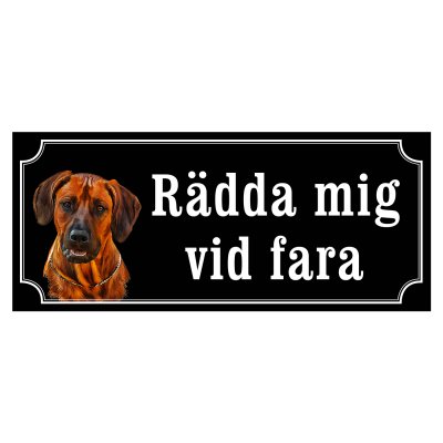 rhodesian ridgeback skyltar i gammaldagsstil
