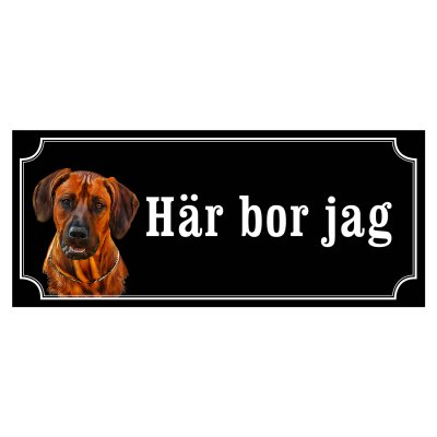 rhodesian ridgeback skyltar i gammaldagsstil
