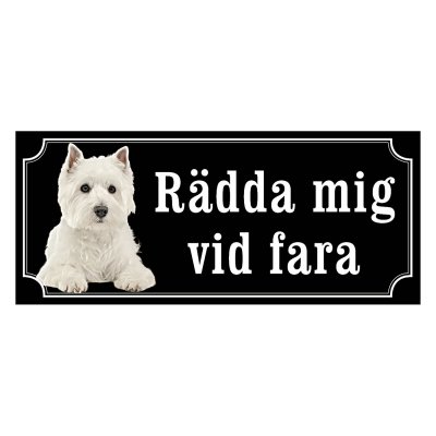 West highland white terrier gammaldags stil