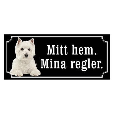 West highland white terrier gammaldags stil