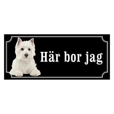 West highland white terrier gammaldags stil
