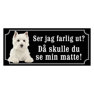 West highland white terrier gammaldags stil