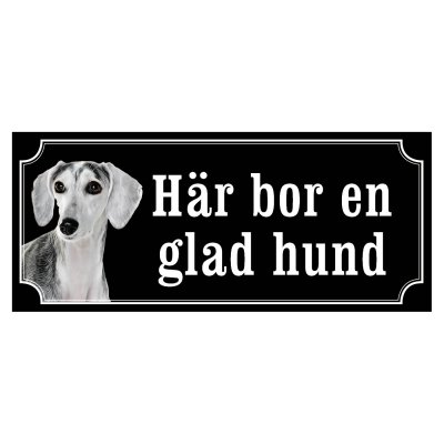 saluki Saluki Grå gammaldags stil emaljskylt skylt sign hundskylt Saluki fawn gulliga och finaste skyltenm med saluki svensk web