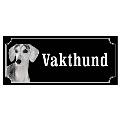 saluki Saluki Grå gammaldags stil emaljskylt skylt sign hundskylt Saluki fawn gulliga och finaste skyltenm med saluki svensk web