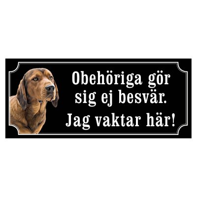 Alpine Dachsbracke alpenländische dachsbracke hundskylt dogsign sign dog happy print hjortröd finaste skylten
obehöriga