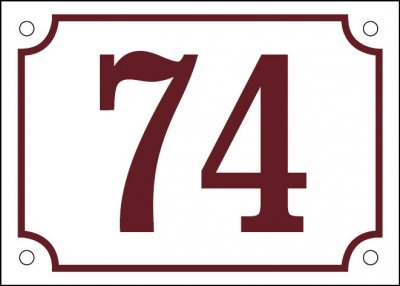 skylt med egen text gammaldags stil emaljskylt husnummer i olika färger