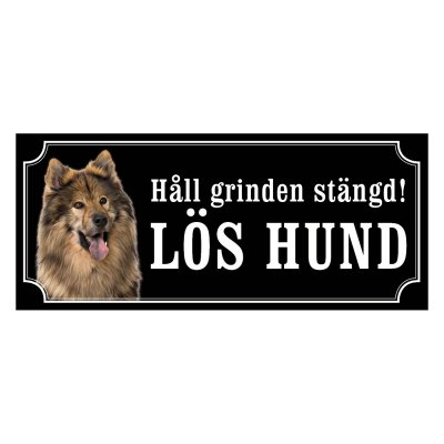 Eurasier fawn gammaldags stil emaljskylt hund