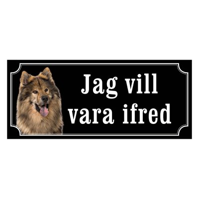 Eurasier gammaldags stil emaljskylt hund