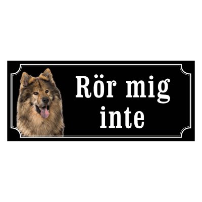 Eurasier gammaldags stil emaljskylt hund