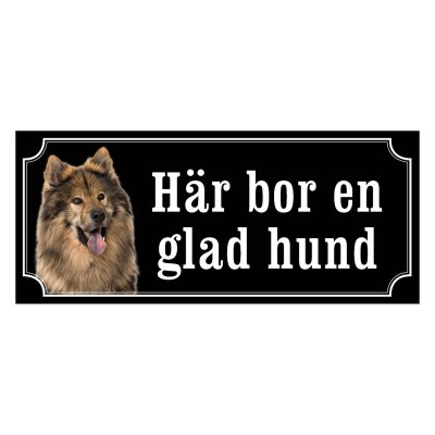 Eurasier fawn gammaldags stil emaljskylt hund