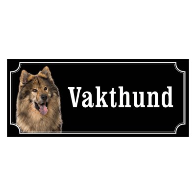 Eurasier fawn gammaldags stil emaljskylt hund