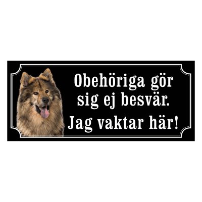 Eurasier fawn gammaldags stil emaljskylt hund