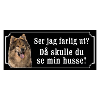 Eurasier gammaldags stil emaljskylt hund