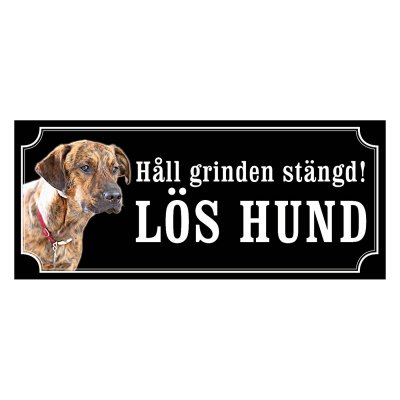 Plott gammaldags stil emaljskylt hund