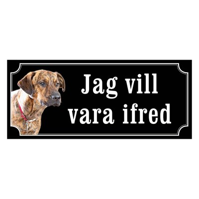 Plott gammaldags stil emaljskylt hund