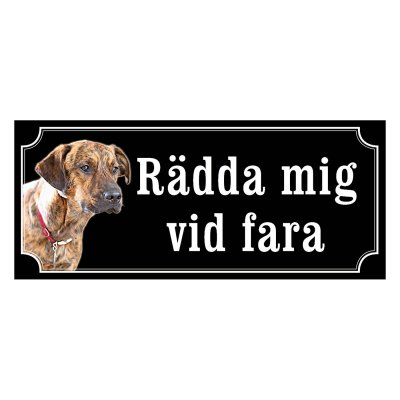 Plott gammaldags stil emaljskylt hund