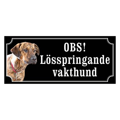 Plott gammaldags stil emaljskylt hund