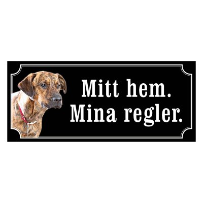 Plott gammaldags stil emaljskylt hund