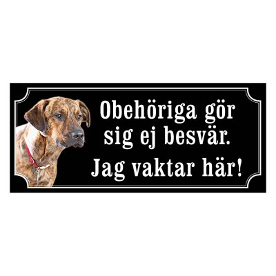 Plott gammaldags stil emaljskylt hund