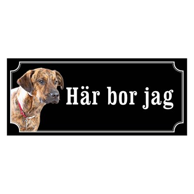Plott gammaldags stil emaljskylt hund