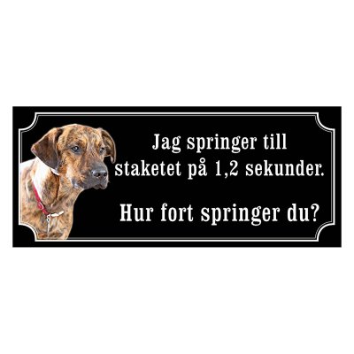 Plott gammaldags stil emaljskylt hund