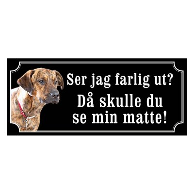 Plott gammaldags stil emaljskylt hund