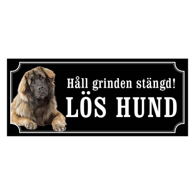 Leonberger gammaldags stil emaljskylt hund