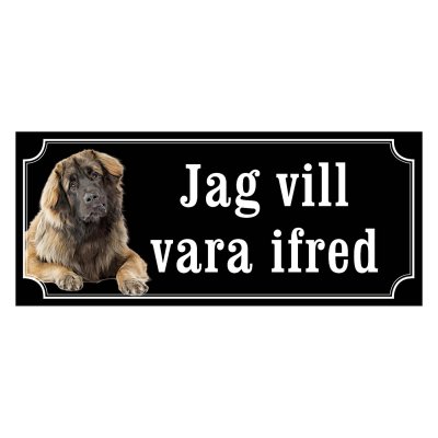 Leonberger gammaldags stil emaljskylt hund