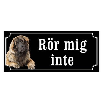 Leonberger gammaldags stil emaljskylt hund