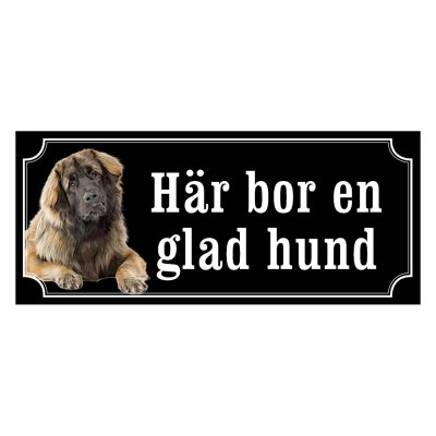 Leonberger gammaldags stil emaljskylt hund
