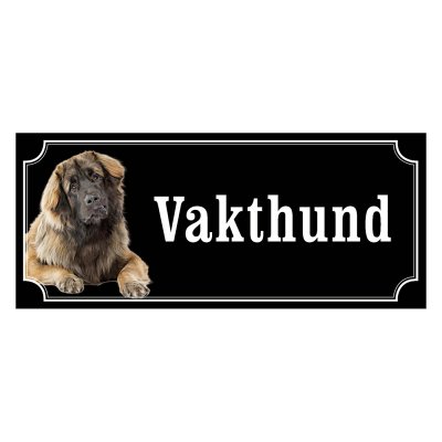 Leonberger gammaldags stil emaljskylt hund