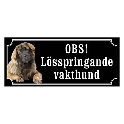 Leonberger gammaldags stil emaljskylt hund