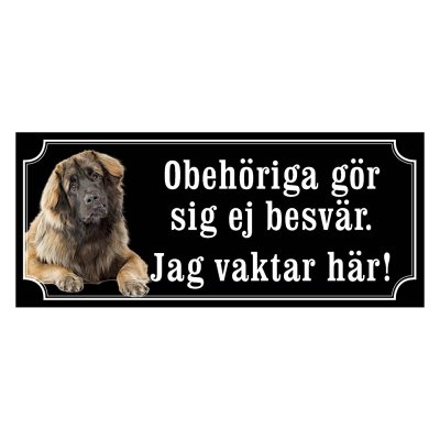 Leonberger gammaldags stil emaljskylt hund