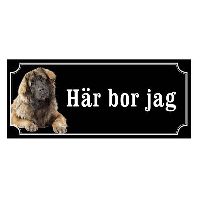 Leonberger gammaldags stil emaljskylt hund