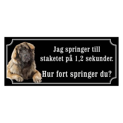 Leonberger gammaldags stil emaljskylt hund