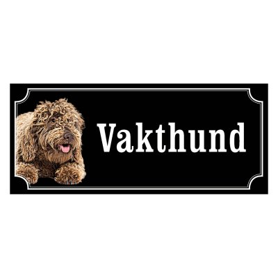 Lagotto gammaldags stil emaljskylt hund