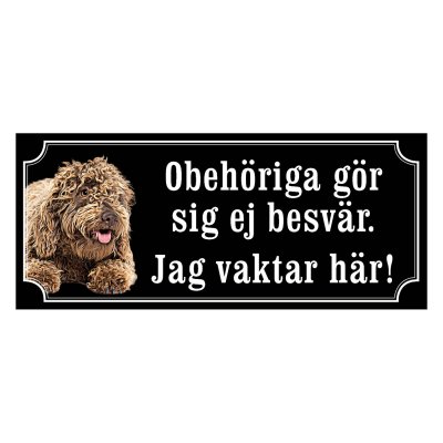Lagotto gammaldags stil emaljskylt hund