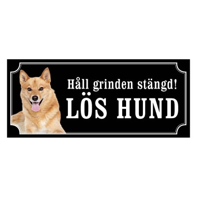 Finsk spets gammaldags stil emaljskylt hund