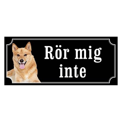 Finsk spets gammaldags stil emaljskylt hund