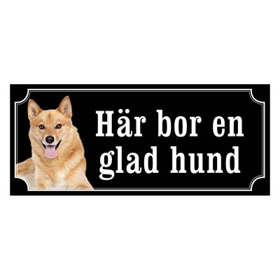 Finsk spets gammaldags stil emaljskylt hund