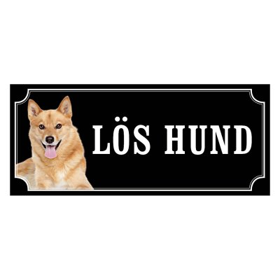 Finsk spets gammaldags stil emaljskylt hund