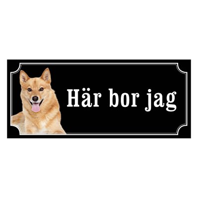 Finsk spets gammaldags stil emaljskylt hund