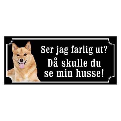 Finsk spets gammaldags stil emaljskylt hund